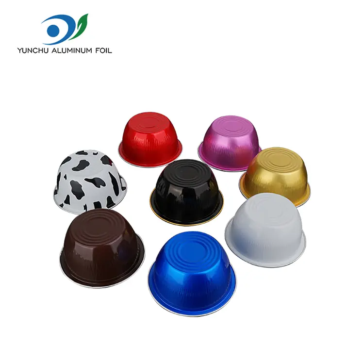 Круглий колір торта гладка контейнери з алюмінієвої фольги