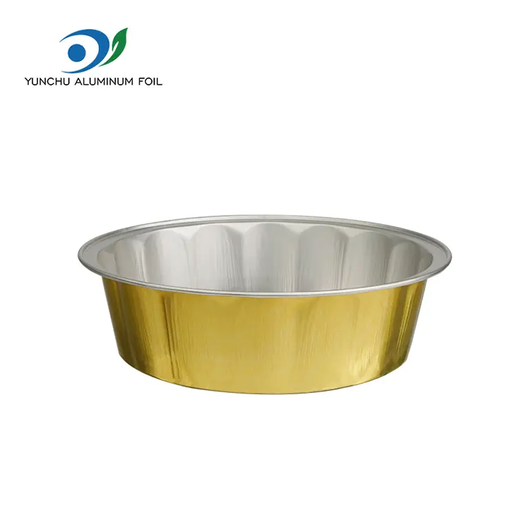 Стійкі випічки гладкі контейнери з алюмінієвої фольги Стійкі випічки гладкі контейнери з алюмінієвої фольги