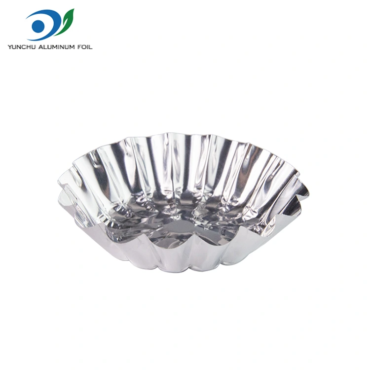 Кругле яйце пиріг іграшка випікаючи сріблястий алюмінієвий контейнер для їжі