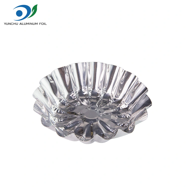 Кругле яйце пиріг іграшка випікаючи сріблястий алюмінієвий контейнер для їжі