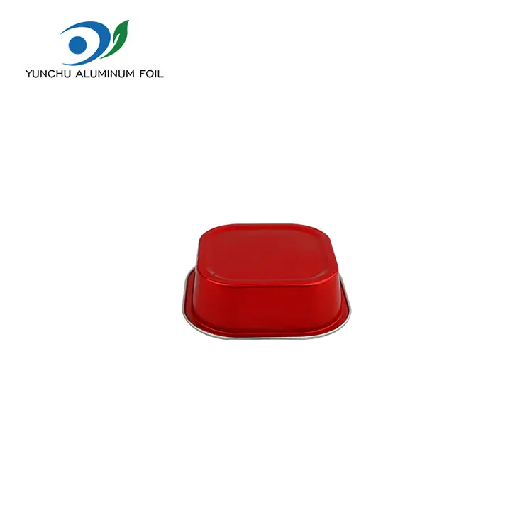 Квадратна спікання потовщена контейнери з алюмінієвої фольги з гладкої стінки