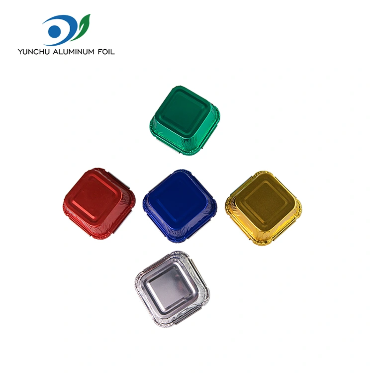 Квадратна контейнери з алюмінієвої фольги з алюмінією