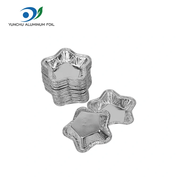 Зіркоподібні стаканчики з алюмінієвої фольги для випічки Контейнер для харчових продуктів з алюмінієвої фольги
